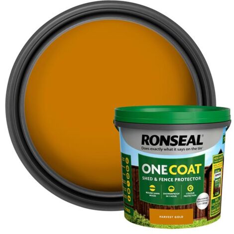 Ronseal One Coat Shed & Fence Protection Harvest Gold 5 litre RSLOCFLHG5LN
