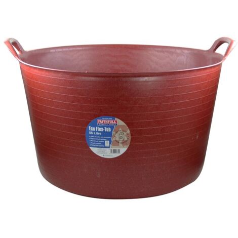Faithfull Eco Flex Tub Bucket 56 litre - Recycled Red FAIECOFLXR56 (1/2)