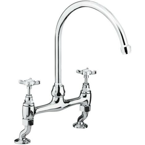 Bristan 1901 DSM Chrome Deck Mounted Kitchen Mixer Surface Mounted