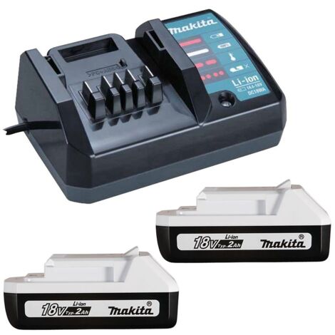2 X Makita BL1820G 18v G-Series 2.0ah Lithium Ion Battery + DC18WA Charger (1/5)
