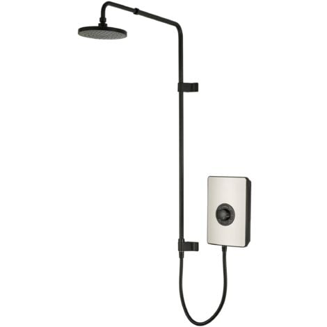 Triton UniQ Aspirante Nickel Effect Electric Shower 9.5kW Rainshower Head