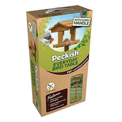Peckish 60051303 Everyday Bird Table Feeder FSC Wooden 1.5m Pitched Roof (1/3)