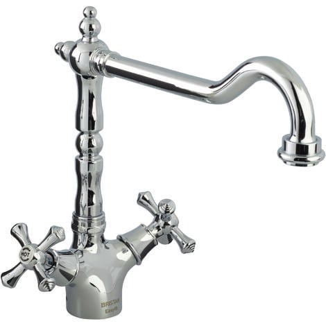 Bristan K SNK EF C Colonial Easyfit Sink Mixer Chrome Kitchen Tap + Easy Fit Base