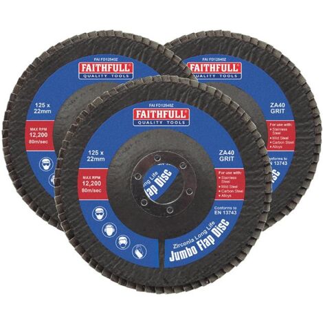 Faithfull Dischi Abrasivi In Fibra Resinata, 178mm X 22mm, Grado 120, Confezione Da 25 Pezzi, Per Smerigliatrici Angolari