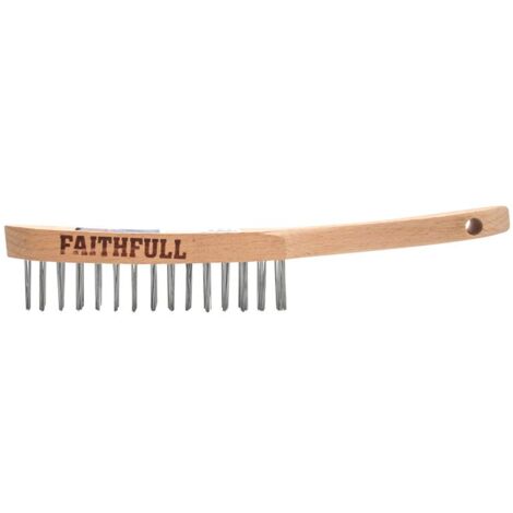 Faithfull Heavy-Duty Scratch Brush, Two Row FAI6802F (1/5)