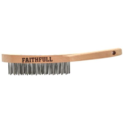 Faithfull Heavy-Duty Stainless Steel Scratch Brush, 4 Row FAI680S4F (1/4)