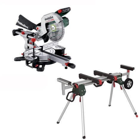 Metabo 18V KGS 18 LTX BL 254 Brushless Mitre Saw + Roller Stand 254mm 10 Inch