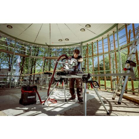 Metabo 18V KGS 18 LTX BL 254 Brushless Mitre Saw + Roller Stand 254mm 10 Inch
