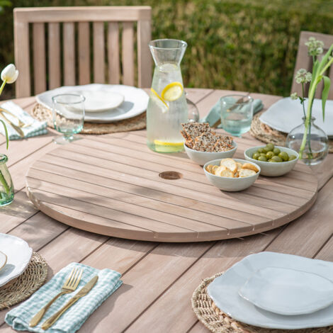 Garden Trading Porthallow Wooden Lazy Susan 65cm Natural For Dining Table