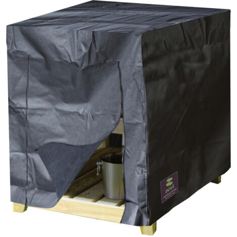 Zest Garden Pizza Oven Table Large Cube Garden Box Furniture Cover - Black