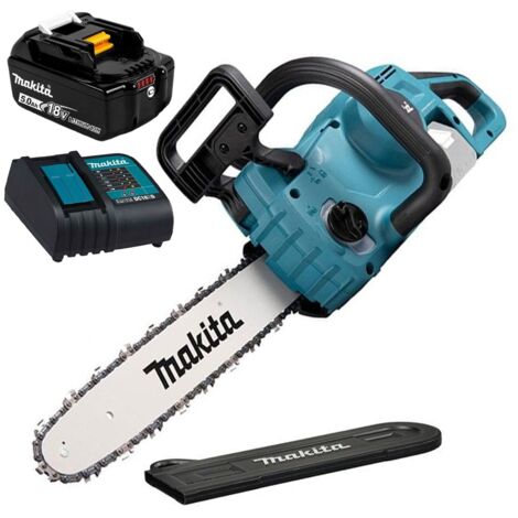 Makita 18v Cordless Chainsaw Brushless 350mm 35cm Cutting Guard + 5.0AH Battery (1/5)
