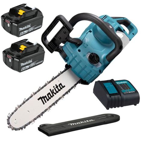 Makita 18v Cordless Chainsaw Brushless 350mm 35cm Cutting Guard + 2x 6.0AH Kit (1/5)