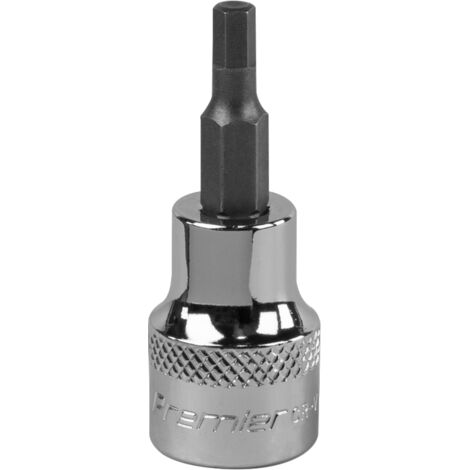 Sealey SBH007 Premier Hex Socket Bit 3/8""Sq Drive 4mm