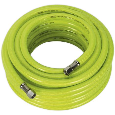 Sealey High-Visibility Air Hose with 1/4""BSP Unions 15m x 8mm AHFC15