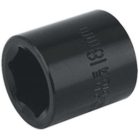 Sealey IS3818 Premier Impact Socket 3/8"Sq Drive 18mm