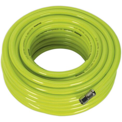 Sealey High-Visibility Air Hose with 1/4""BSP Unions 20m x 8mm AHFC20