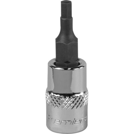 Sealey SBH001 Premier Hex Socket Bit 1/4""Sq Drive 3mm