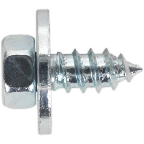 Sealey ASW121 Zinc Plated Acme Screw with Captive Washer M12 x 1/2" - Pack of 50 (1/2)