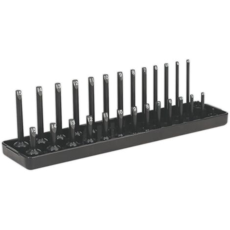 Sealey SH1414 Premier Socket Holder 1/4""Sq Drive 4-15mm