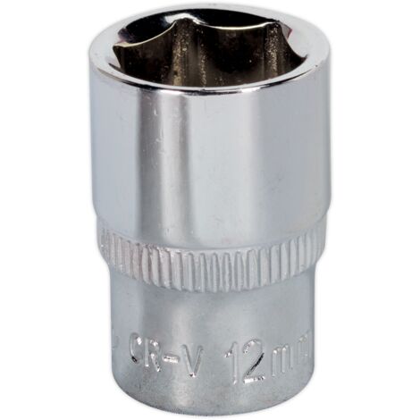 Sealey SP1412 Premier Fully Polished Socket 1/4""Sq Drive 12mm (1/2)