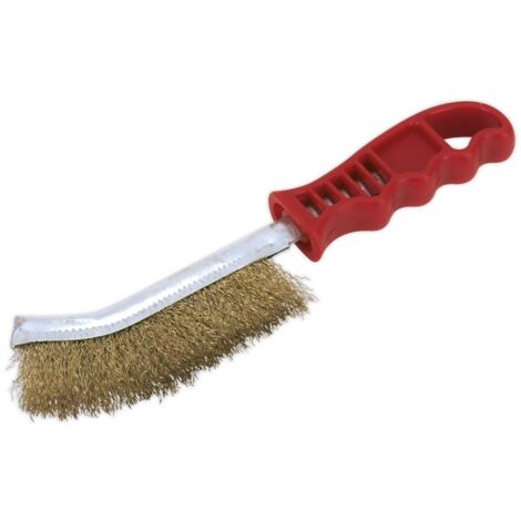 Sealey Wire Brush Brassed Steel Plastic Handle WB05/R