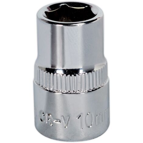Sealey SP3810 Premier Fully Polished Socket 3/8""Sq Drive 10mm