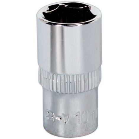 Sealey SP1410 Premier Fully Polished Socket 1/4""Sq Drive 10mm