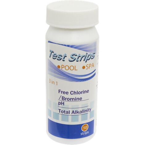 Dellonda DL32 3-in-1 Chlorine, PH & Alkalinity Test Strips x50 Strips - Pack of 1 (1/4)
