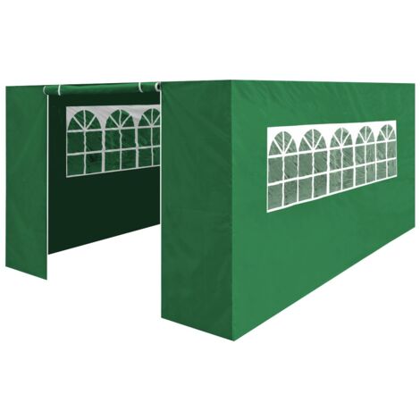 Dellonda DG152 Premium Side Walls/Doors/Windows for Gazebo/Marquee, Fits 3 x 4.5m Models - Dark Green (1/3)