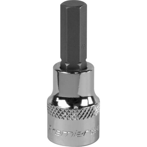 Sealey SBH011 Premier Hex Socket Bit 3/8""Sq Drive 8mm