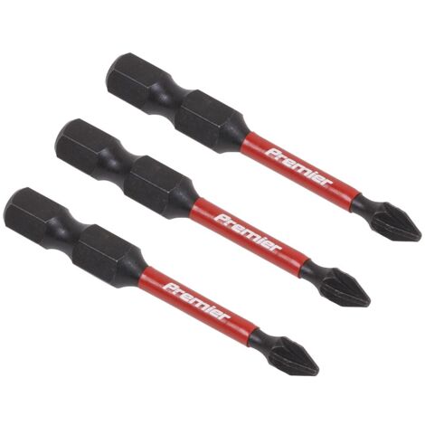 Sealey AK8232 Premier Pozi impact power tool bits 1 x 50mm – Impact grade S2 steel – Torsion bits for maximum torque – CNC precision machined tips (1/5)