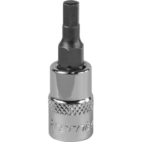 Sealey SBH002 Premier Hex Socket Bit 1/4""Sq Drive 4mm