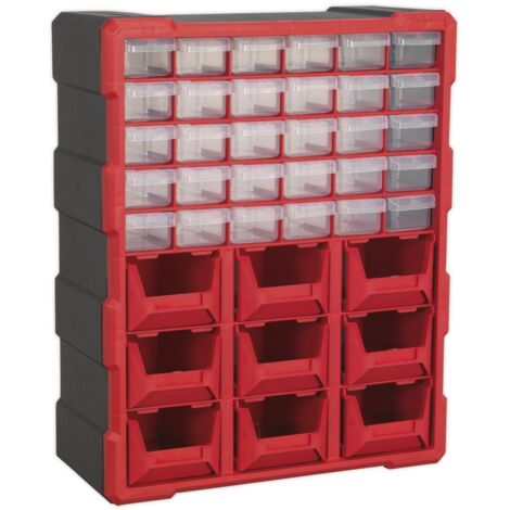 Sealey Cabinet Box 39 Drawer - Red/Black APDC39R