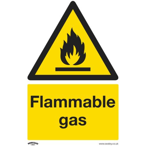 Sealey SS59P1 Worksafe® Flammable Gas Safety Sign - Rigid Plastic