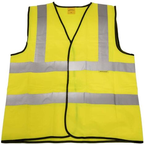 Sealey 9804XL Worksafe Hi-Vis Yellow Waistcoat - X-Large