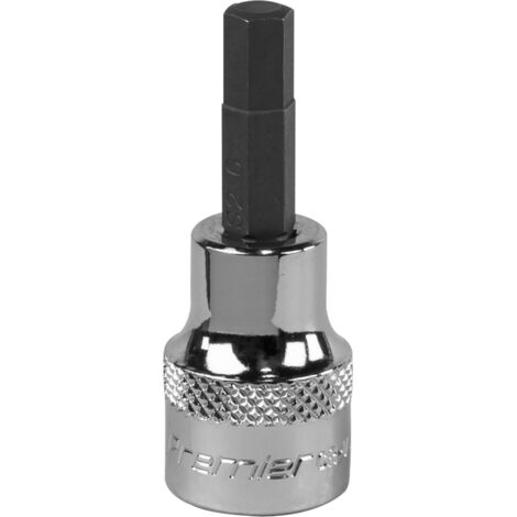 Sealey SBH009 Premier Hex Socket Bit 3/8""Sq Drive 6mm