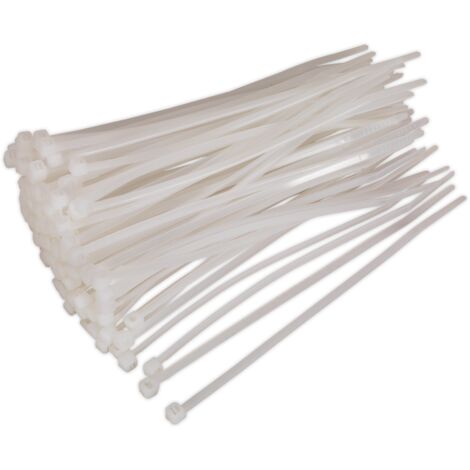 Sealey CT15036P100W Cable Tie 150 x 3.6mm, White - Pack of 100