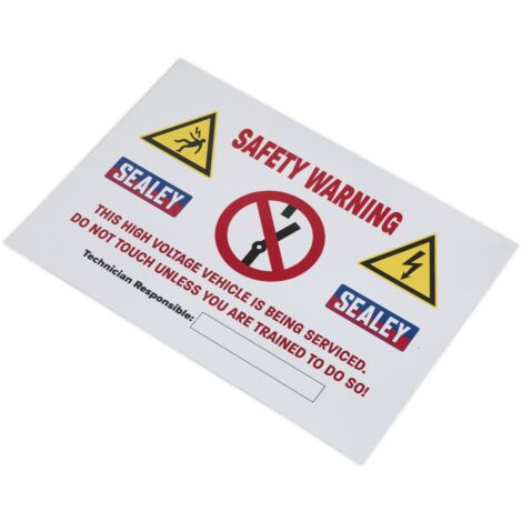 Sealey Hybrid/Electric Vehicle Warning Sign HYBRIDSIGN (1/5)