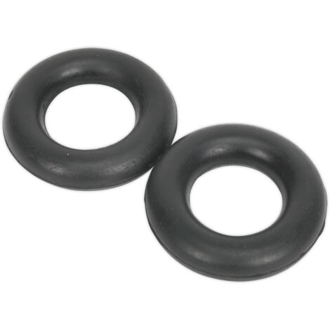 Exhaust mounting rubbers 59 x 59 x 13.5mm – Pack of 2 – Model EX04 – Ø30mm mounting hole for various vehicles – Sealey (1/2)