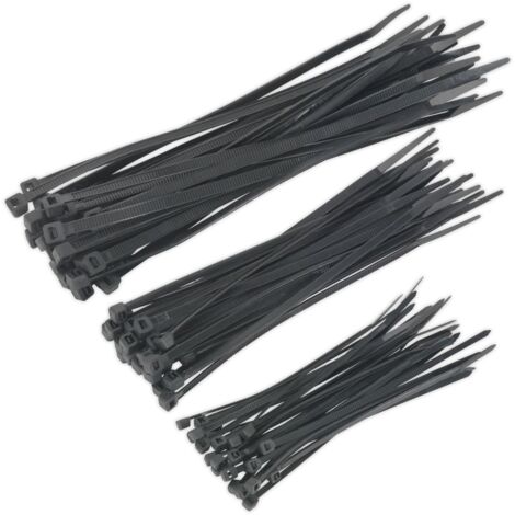 Sealey Cable Tie Assortment Black Pack of 75 CT75B (1/2)