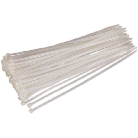 Sealey Cable Tie 300 x 4.8mm White Pack of 100 CT30048P100W