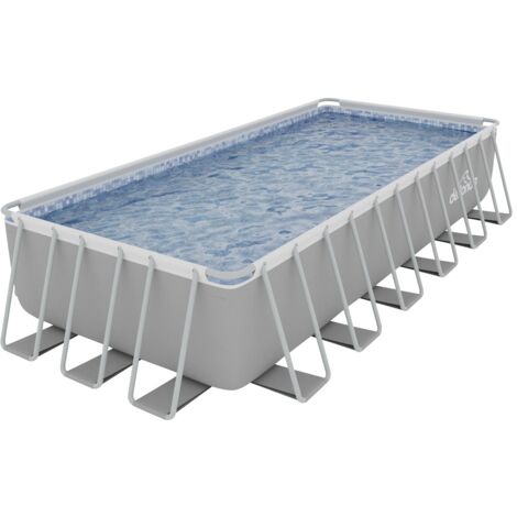 Sealey DL151 Dellonda Deluxe Steel Frame Rectangular Swimming Pool with Step Ladder & Filter Pump 25ft