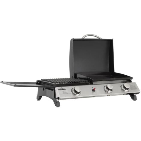 Sealey – Dellonda DG276 3 burner stainless steel portable gas plancha grill 8.5kW – Piezo ignition for easy start – Even heat distribution for cooking (1/5)