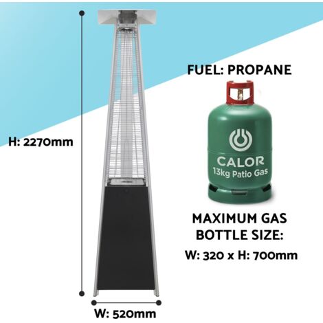 Sealey DG98 Dellonda Pyramid Gas Outdoor Garden Patio Heater 13kW Commercial & Home Use