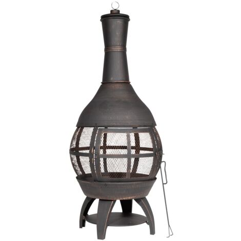 Sealey DG112 Dellonda Deluxe 360� Chiminea/Fire Pit/Outdoor Heater - Antique Bronze Finish - DG112