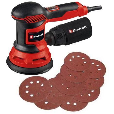 Einhell TC-RS 425 E 125mm Orbital Sander Rotary Corded Electric 425W + 13 Sheets
