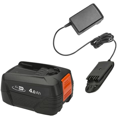Flymo Power For All Battery & Charger Starter Set 18V 4.0Ah FLY105 FLY106 AL1810 (1/5)