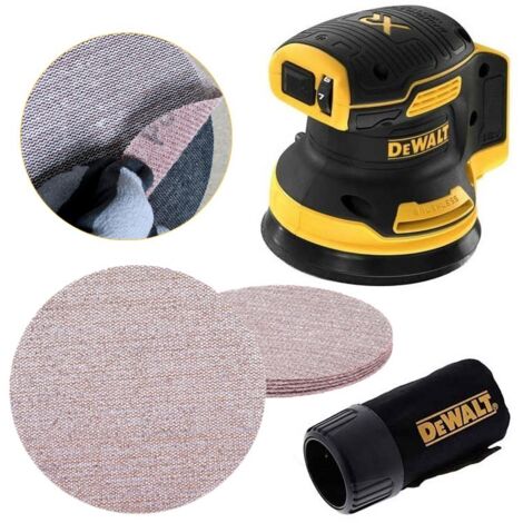 Dewalt DCW210N Cordless Brushless 18v XR Random Orbital Sander 125mm + 5 x Mesh