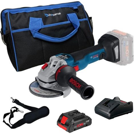 Bosch GWS V10 115mm Brushless Cordless 18v Angle Grinder + 4AH ProCore + 16"" Bag (1/5)
