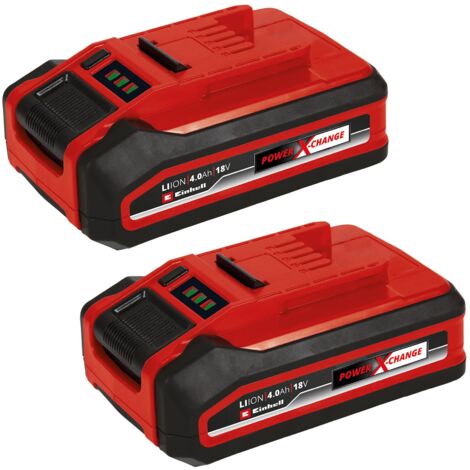 Einhell 2x 4.0Ah PLUS Battery Twin Pack 18V PXC Batteries For All Power X-Change (1/5)